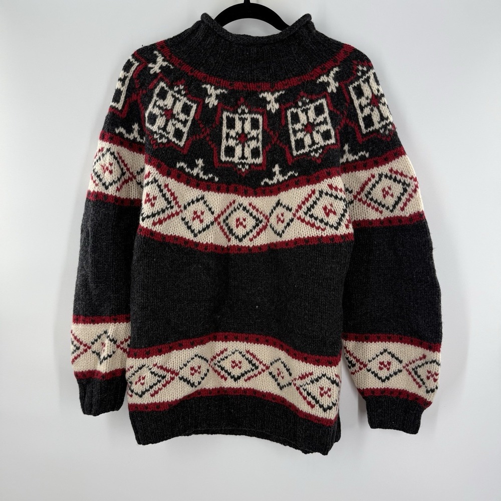 Banana Republic Womens Size Medium Safari Travel Vintage 80s Sweater Wool